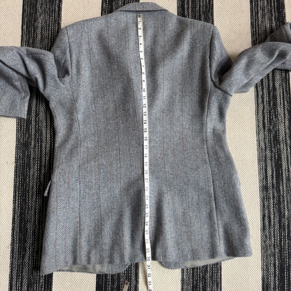 Vintage Blazer By The Blade Mens Gray Herringbone Two Buttons  Blazer Size‎ 46R